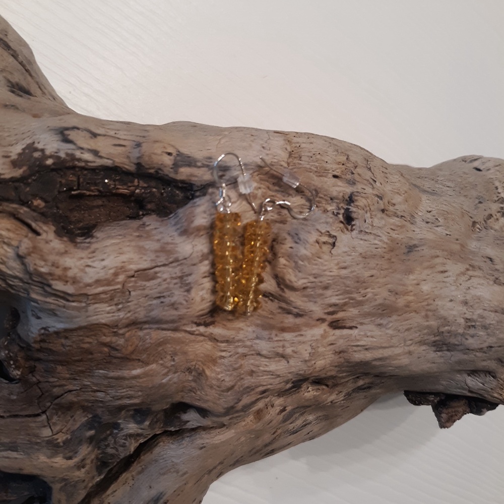 Citrine .925 Silver Dangle Earrings
